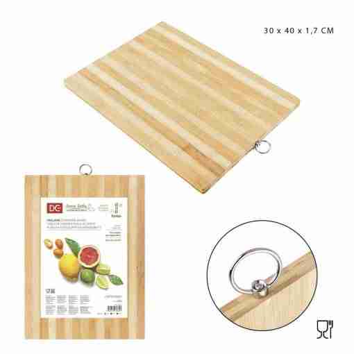 Dc Casa Tagliere Bamboo C/Appendino 30x40x1.7cm