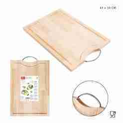 Dc Casa Tagliere Legno M/Acciaio 45x30cm