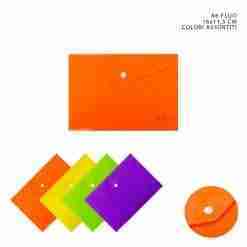 Pryma Busta C/Bottone A6 16x11.5cm Fluo