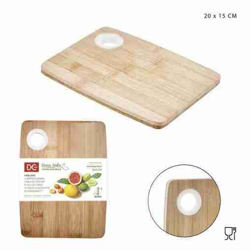 Dc Casa Tagliere Bamboo C/Impugnatura 20x15x1cm