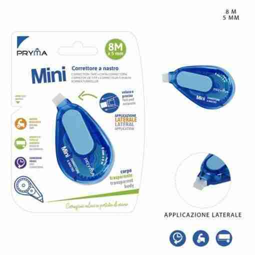 Pryma Corrett. Nastro Mini S/Touch 5mmx8m Blu Bl.