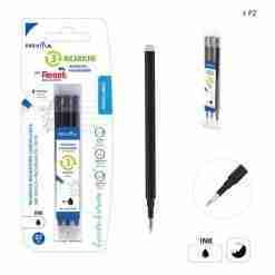 Pryma Ric. Penna Cancell.Reset 0.7mm 3pz Nero Bl.