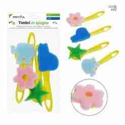 Pryma Timbri Spugna M/Plastica 13cm 4pz Bl.