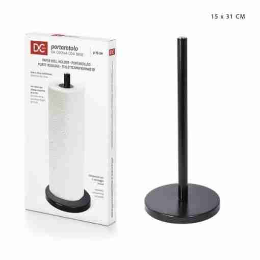 Dc Casa Portarotolo Da Tavolo 15x33cm Nero