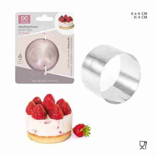 Dc Casa Stampo Dolci Acciaio Cerchio 6x6x4cm