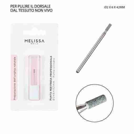 Melissa Punta Fresa Unghie 2x6x42mm