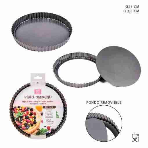Dc Casa Stampo Crostata A/Ader.Rimovibile 24x2.5cm