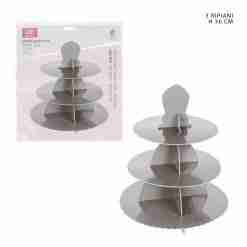 Dc Casa Portamuffin 3piani H36cm Argento
