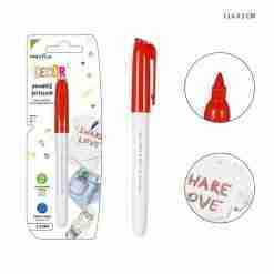 Pryma Marcatore Tessuto P/Tonda 13.6x2cm Rosso Bl.