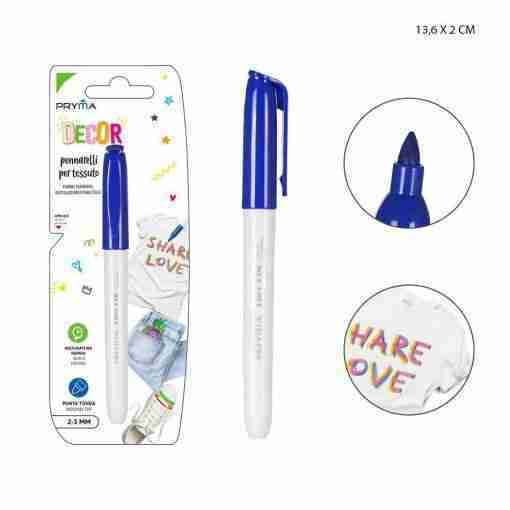 Pryma Marcatore Tessuto P/Tonda 13.6x2cm Blu Bl.