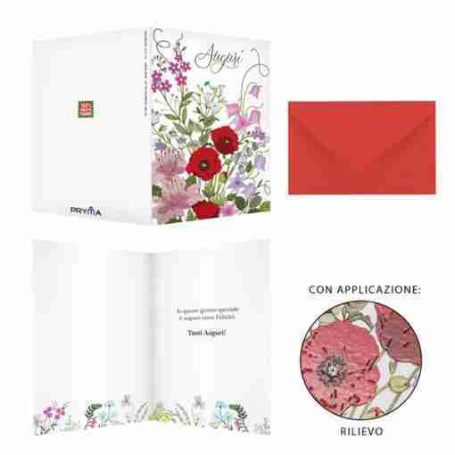 Pryma Biglietto Tanti Auguri Fiori Campo