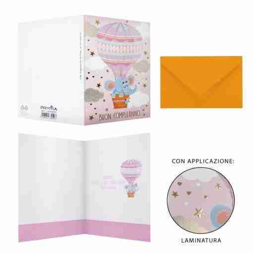 Pryma Biglietto Compleanno Elefante
