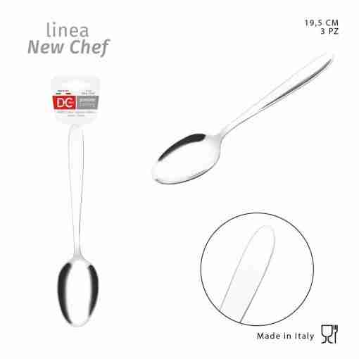 Dc Casa Serv.New Chef 18/C Cucchiaio 19.5cm 3pz