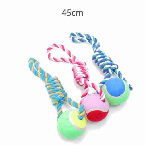 Bps-1807 Corda Cotone Con Palla Di Tennis Giocatoli Per Cani 45cm