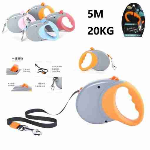 Bps-2371 Guizaglio Per Cane Fino A 5m E 20kg