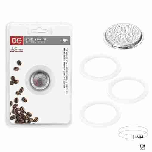 Dc Casa Guarnizione 3pz+Filtro Caffettiera 1tz