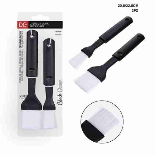 Dc Casa L/Black Pennello Alimenti 2pz 19.5/22.5cm