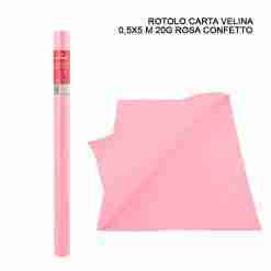 Canson Carta Velina Rot.0,5x5m 20g Rosa Confett