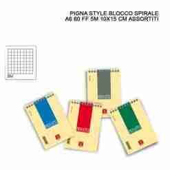 Pigna Style Blocco Spirale A6 60ff 80g 5m