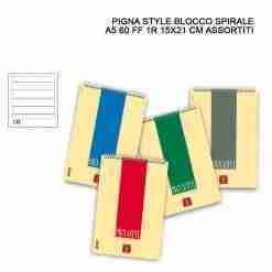 Pigna Style Blocco Spirale A5 60ff 80g 1r