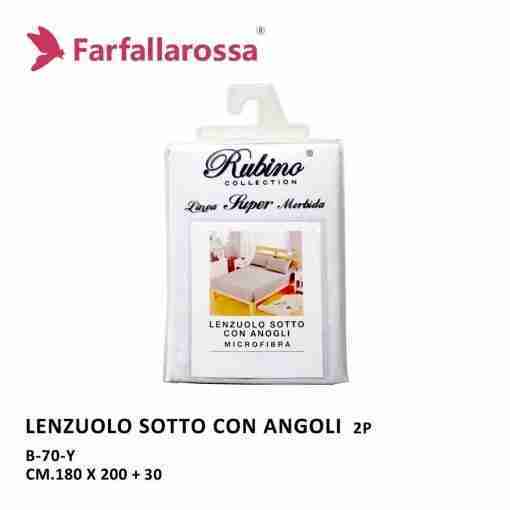 Farfallarossa Lenzuolo Sotto Con Angolo 180x200/30 B-70-Y