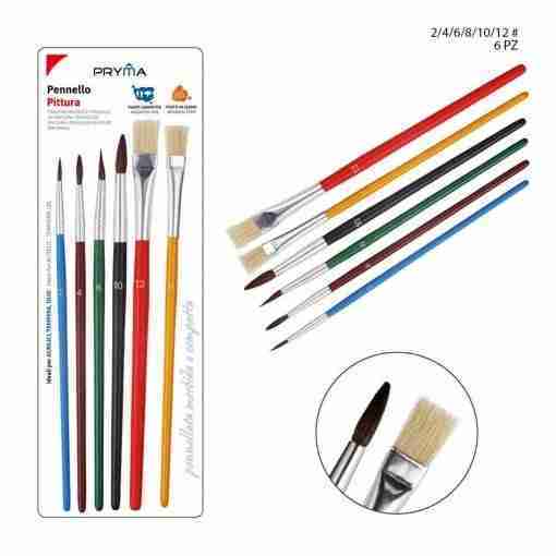 Pryma Pennello Pittura Legno 6pz Bl.