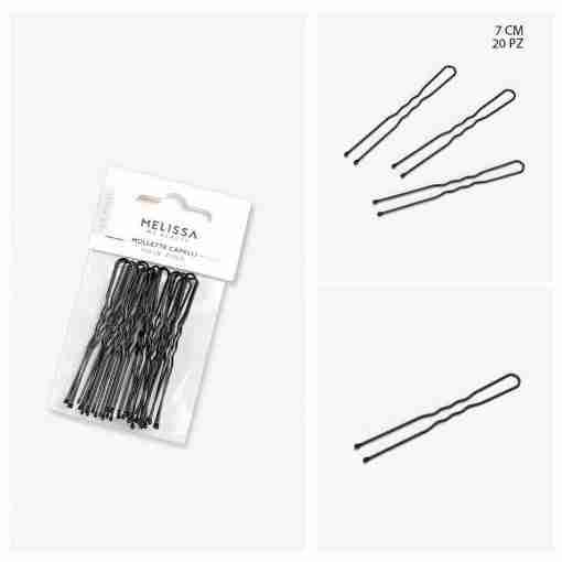 Melissa Mollette Capelli 7cm 20pz Nero