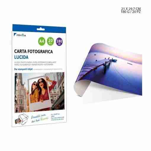Pryma Carta Fotografica Lucida A4 180g 20ff Bl.