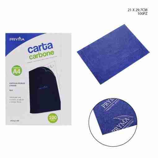 Pryma Carta Carbone A4 21x29.7cm 100ff Blu