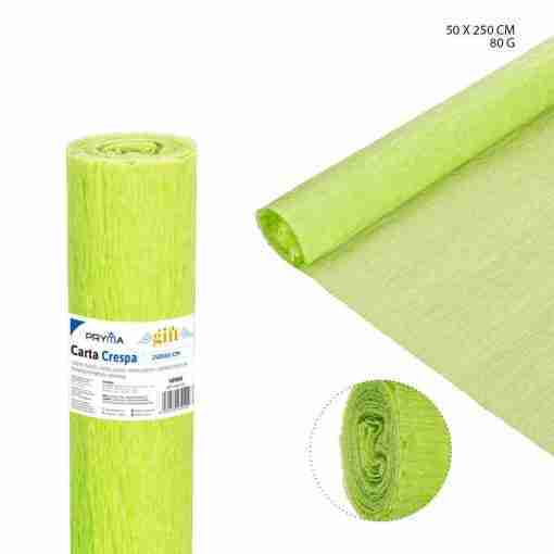Pryma Carta Crespa 80g 50x250cm Verde