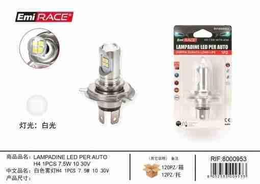 Emi Lampadine Led Per Auto H4 1pcs 7.5w 10 30v