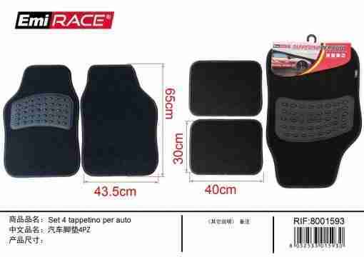 Emi Tappetino Per Auto Set 4 43.5*65cm + 30*40cm