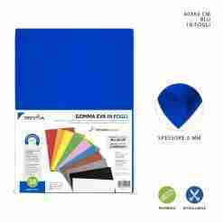 Pryma Foglio Gomma Eva 40x60cm 2mm Blu