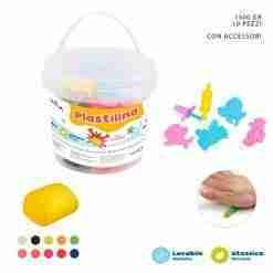 Pryma Plastilina Colorata 130g 10pz +6acc.