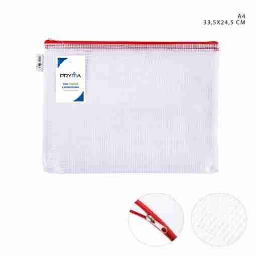 Pryma Busta P/Documenti Pvc C/Zip A4 33.5x24.5cm