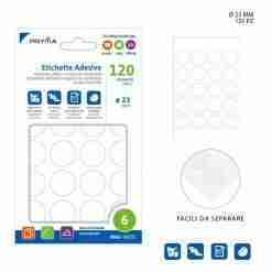 Pryma Etichetta Adesiva 2.3cm 20pz 6ff Bianco Bl.