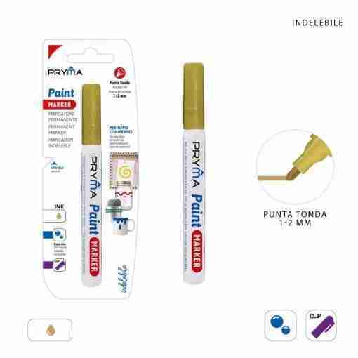Pryma Marcatore Vernice P/Tonda 2mm Oro Bl.