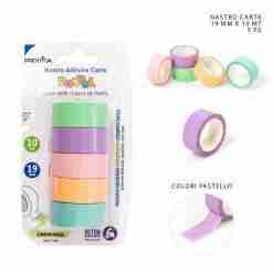 Pryma Nastro Carta 19mmx10m 5pz Pastello Bl.