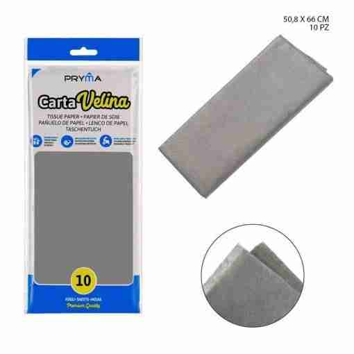 Pryma Carta Velina 50.8x66cm 10ff Grigio