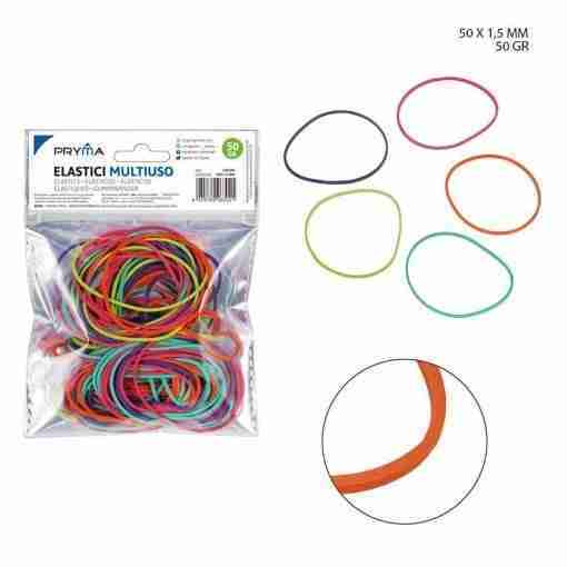 Pryma Elastico Gomma M/Uso Color 50x1.5mm 50g Bl.