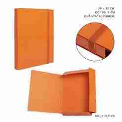 Pryma Cartella 3/L Elast.Piatto D3 25x35cm Arancio