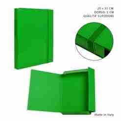 Pryma Cartella 3/L Elast.Piatto D3 25x35cm Verde