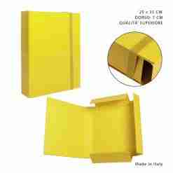 Pryma Cartella 3/L Elast.Piatto D7 25x35cm Giallo