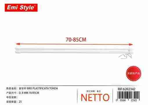 Emi Bacchette Tenda Telescopiche D.8mm 70/85cm