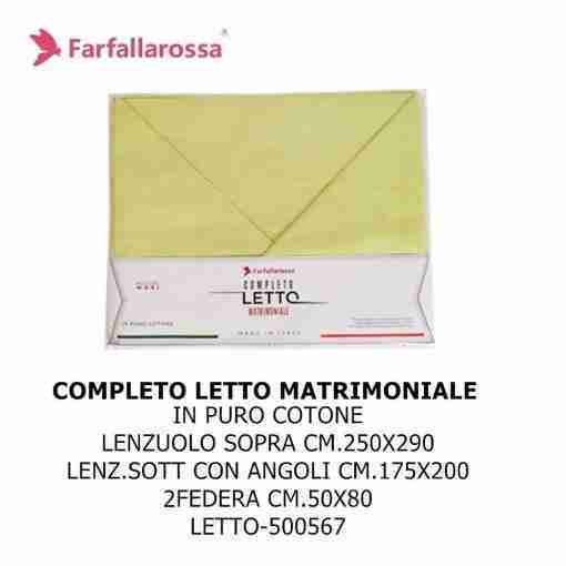 Farfallarossa Completo Letto Matrimoniale Cm.250*290 Verde Chiaro