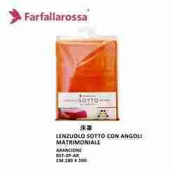 Farfallarossa Lenzuolo Sotto 2p Con Angoli Arancio