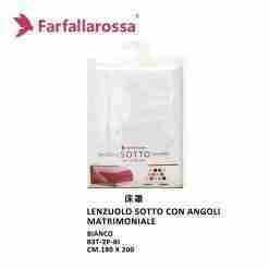 Farfallarossa Lenzuolo Sotto 2p Con Angoli Bianco