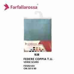 Farfallarossa Federe Coppia T.U. Verde Scuro