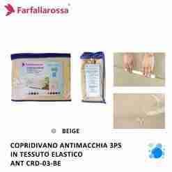 Farfallarossa Copridivano 3ps Beige Antimacchia