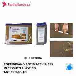 Farfallarossa Copridivano 3ps Tortora Antimacchia